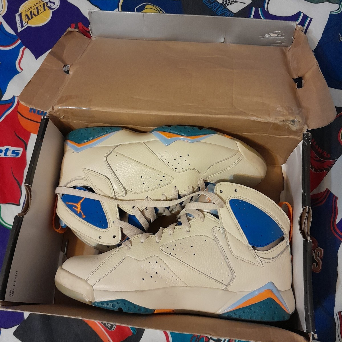 スニーカー Nike Air Jordan 7 Retro 'Pacific Blue' 2006 SS 06 Jordan 7 Retro Pacific Blue for Sale - Authenticity