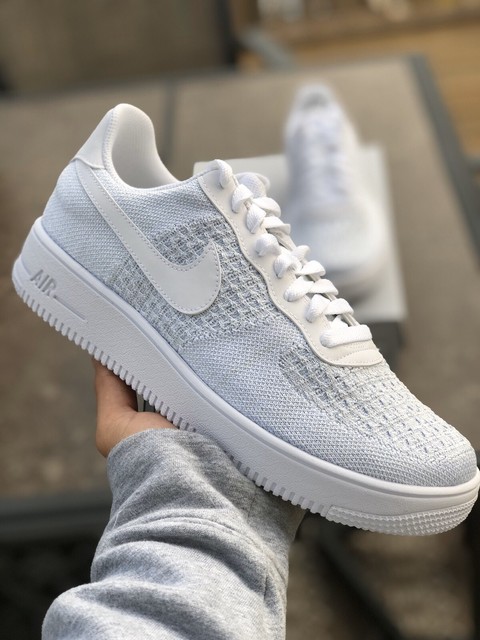 white nike air force 1 flyknit 2.0