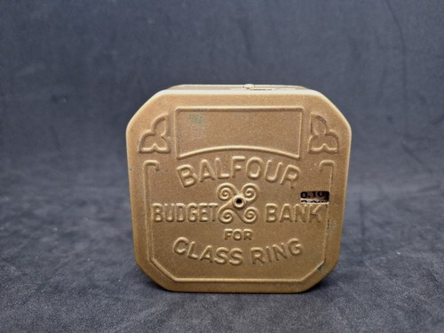 Banco economico Balfour per anello classe in rilievo latta anni '50"" - buone condizioni (A)