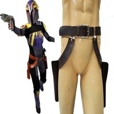 The mandalorian costume belt Sabine Wren Belt and Double Holster Rig Cosplay Set