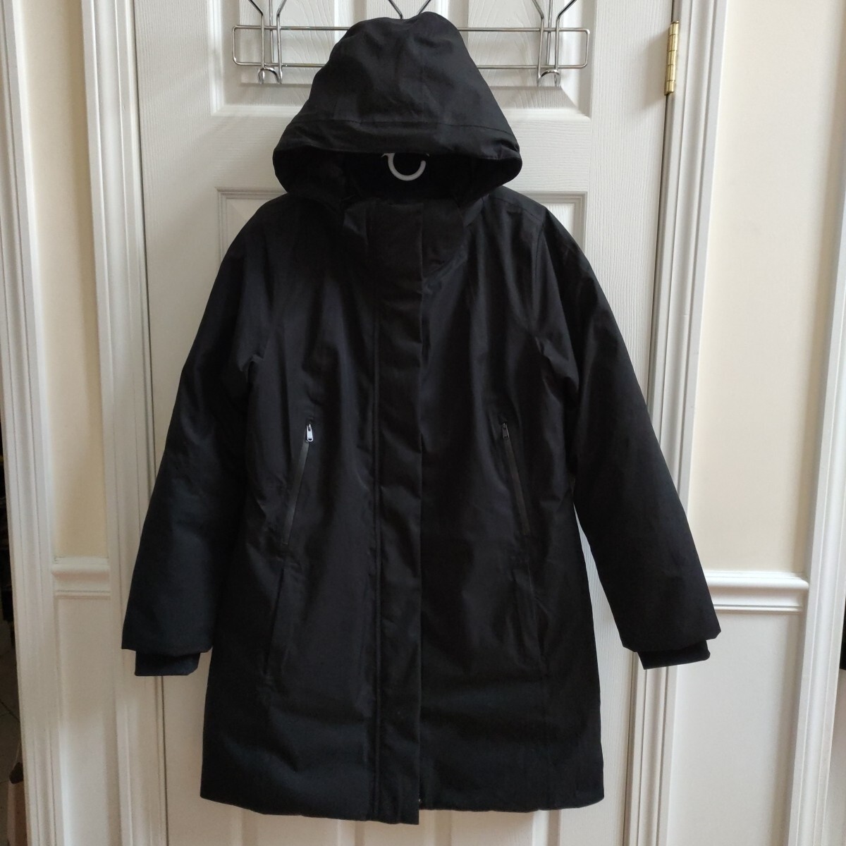 Athleta Outbound Parka Women's L Black Down Down Puffer | eBay