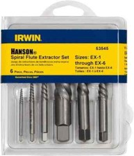 Irwin 53545 Bolt Extractor Sets MP 1,2,3,4,5,6 6PC SCREW EXTRACTOR SET