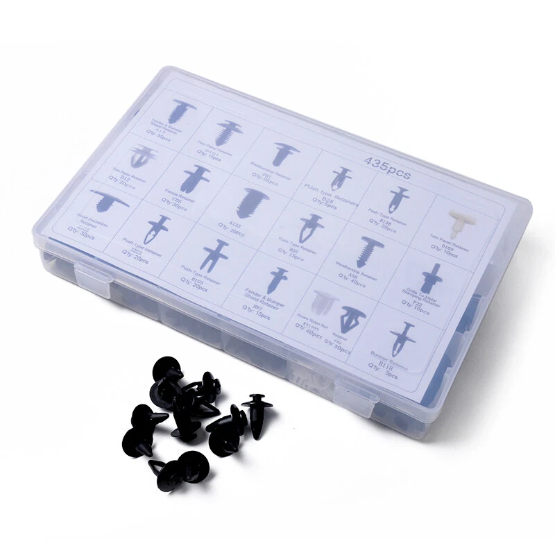 435x Panel de puerta de coche parachoques protector retenedor pasador de empuje remache tornillo clips sujetador EE. UU. Foto 3 de 4