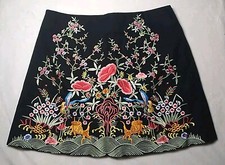 Skirt Embroidered Lined