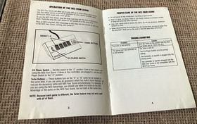 NES Four Score Controller Booklet Only &ndash; Original Nintendo Manual
