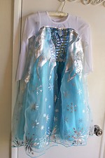 NWT Disney Style Frozen Elsa Fancy Costume Dress Size 7/8