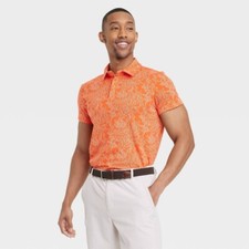 Men's Short Sleeve Polo Shirt - All in Motion - Orange - XXL - 2XL