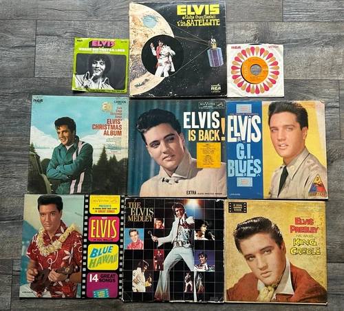 ELVIS PRESLEY Vinyl Record Album LP 9pc Lot Elvis Is Back King Creole GI Blues