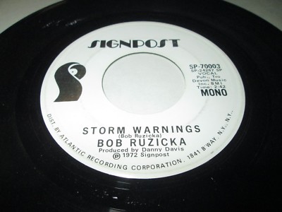 BOB RUZICKA STORM WARNINGS 45 7
