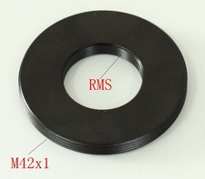 Adapter RMS Microscope objective to male M42 X1 adapter Flat without flange
