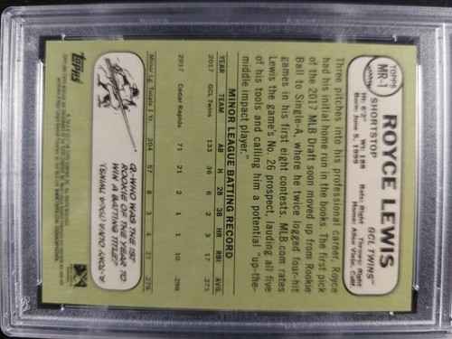2017 TOPPS HERITAGE MYSTERY ROYCE LEWIS SIGNED PSA/DNA AUTHENTIC AUTO TWINS Rare - Picture 10 of 10