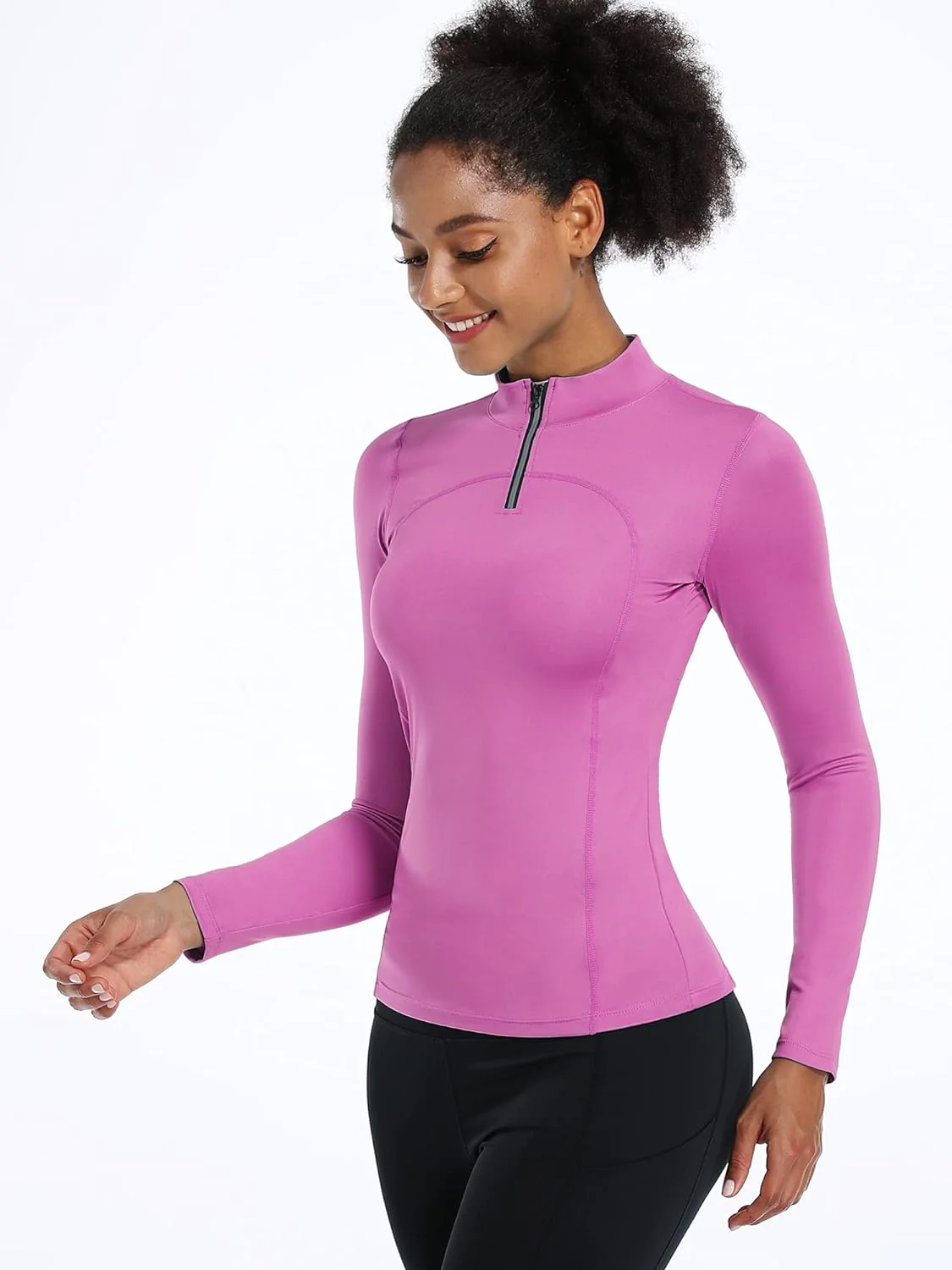 Women'S Compression Long Sleeve Shirts for Running Hiking Dry Fit