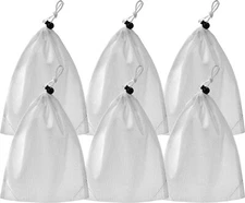 6 Pool Vacuum Mesh Bag Replacement for Pool Vacuum Aquariums Ponds, 24 x 16 Inch