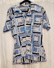 Vintage 1970s Men's Medium Short Sleeved Disco Club Shirt Prince Igor by Burma