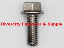 (50) 3/8-16x1 Stainless Serrated Hex Head Flange / Bolts / Cap Screws 3/8 x 1"