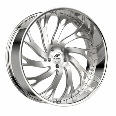Amani Wheel ATLANTIC 22x10 5x115/120 20mm Brushed/Chrome; ATL2210539R16R20BCX