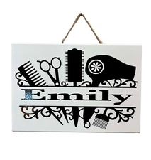 Hair Stylist Name Sign PERSONALIZED salon decor Christmas Gift hairdresser