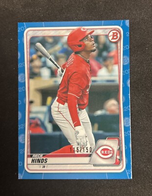 Rece Hinds #BP-41 | 2020 Bowman Blue Paper Parallel /150 - Cincy Reds