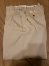 Orvis Flat Front Beige 60 Cotton /40  Poly Waist Khaki Pants Men's Size 40x29