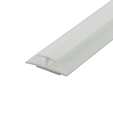 Outwater Plastic H Channel Fits Material 1/4 Inch Thick White Styrene Divider