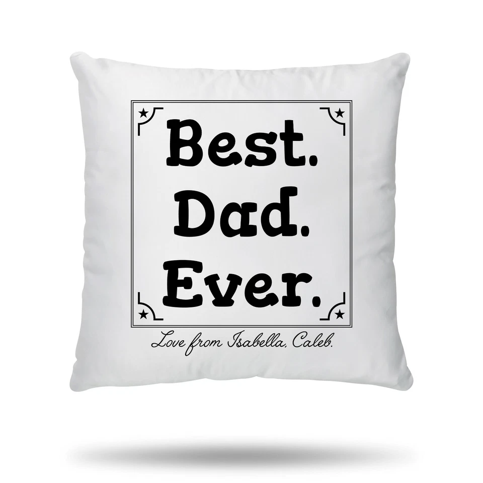 Funda de almohada personalizada con cojín mejor papá siempre súper papá novedad cumpleaños Foto 3 de 4