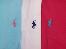 Polo Ralph Lauren Classic Fit Poplin Cotton Shirt 98 w Pony White Pink Turq NWT