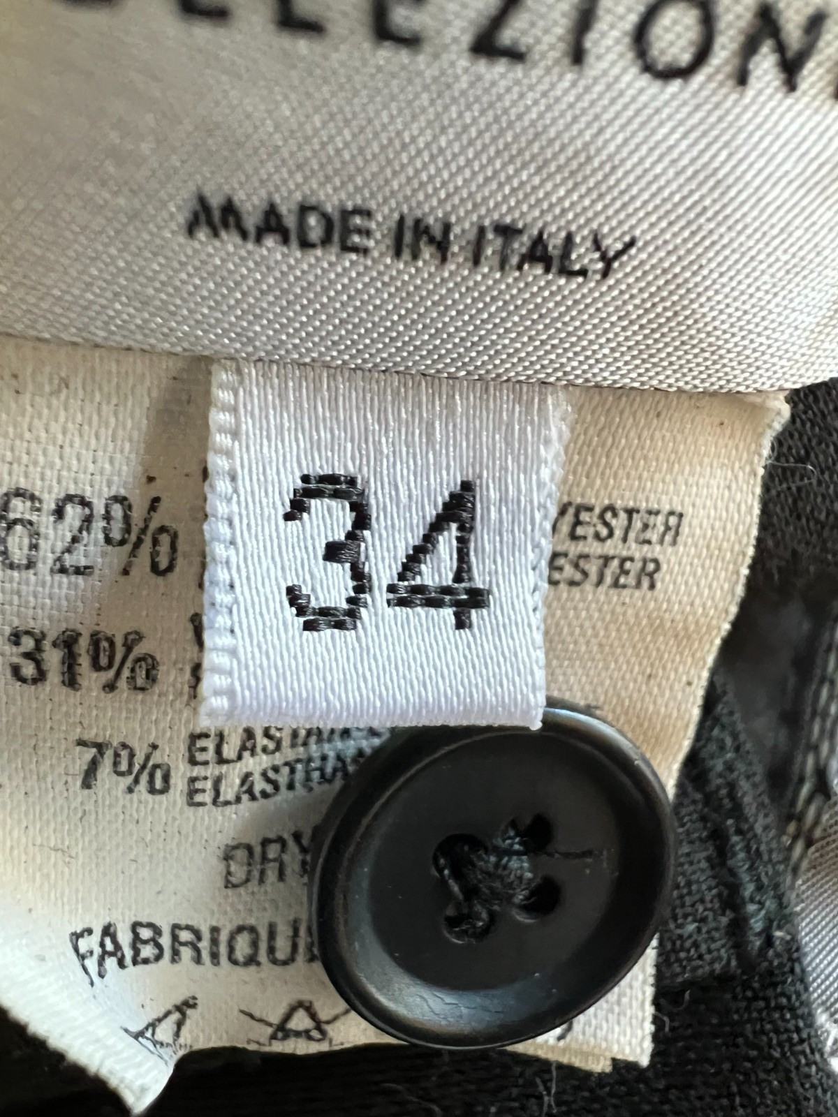 ARMANI Collezioni Solid Black 92% Polyester belt … - image 3