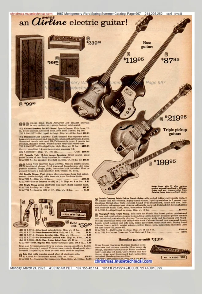 Guitarra de vidrio Supero National Airline P3 Reso de colección de los años 60 (Jack White-JB Hutto) Foto 2 de 4