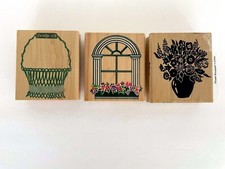 Lot of 3 Posh Impressions Rubber Stamps Scrapbooking Rubber Stamp Floral