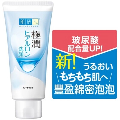 [Rohto] Mentholatum Hada Labo Gokujyun Hyaluronic Acid Face Wash 100g 肌研 極潤保濕洗面乳