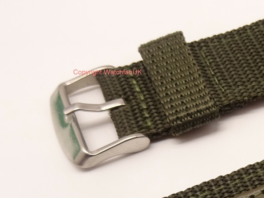 Cinturino Seiko Canvas 18 Mm Verde Per 7S26 00D0, 3060 / SNX431 - Watch