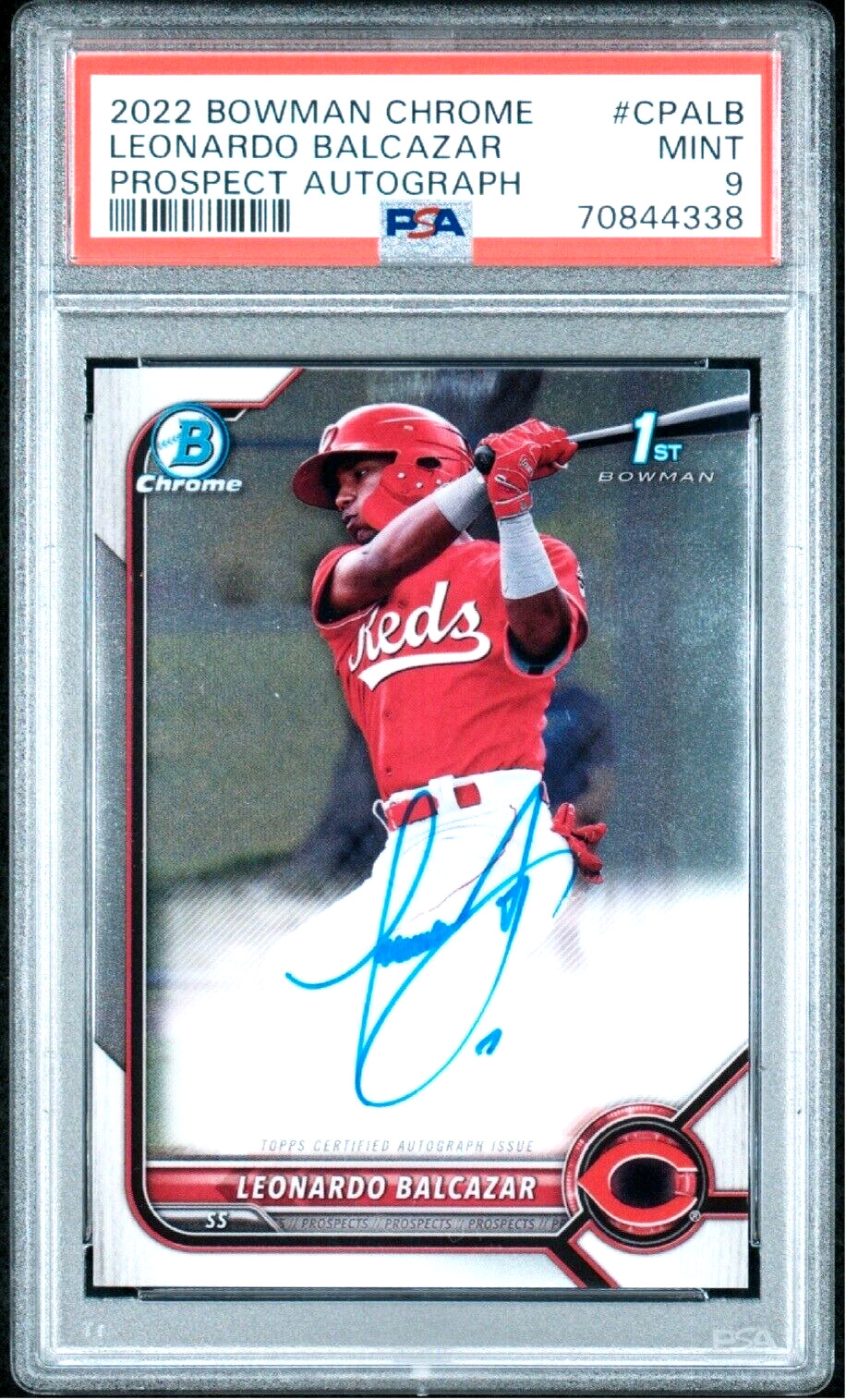 2022 Bowman Chrome 1st Autograph Leonardo Balcazar Rookie Card PSA 9 Auto RC SP