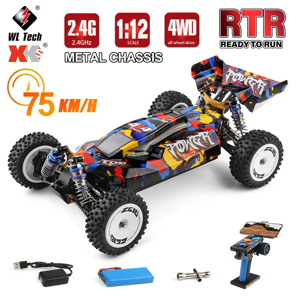 WLtoys 124007 RC Car 1/12 RC Off-Road Car 75KM/H 2.4G 4WD RTR for Kids Gift S2P1
