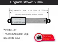 Attuatore Elettrico Miniatura Corsa 50mm Piccolo Motore Lineare Reciproco