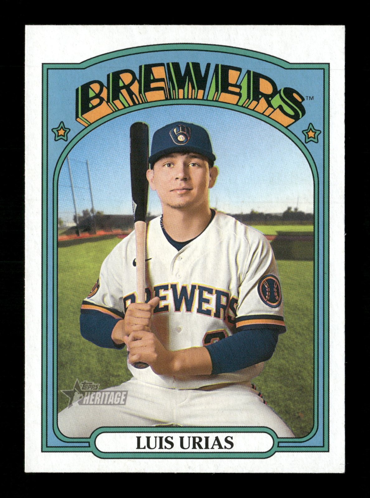 2021 Topps Heritage #512 Luis Urias Milwaukee Brewers
