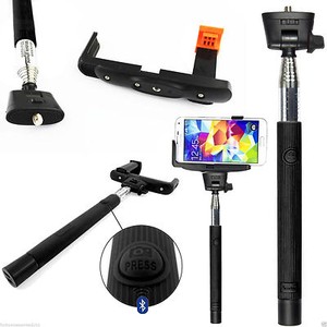Monopod Selfie Stick Telescopique + Bluetooth sans fil porte-téléphone mobile noir