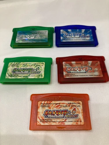 Lot 5 pokemon Emerald Ruby Fire red leaf green GameBoy Advance GBA FROM Japan