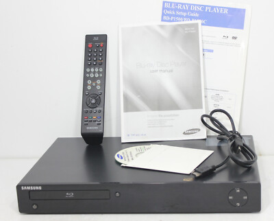 Samsung BD-P1500 Blu-ray Player With Factory Remote and Manuals Tested Working