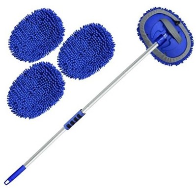 62'' Car Wash Brush Kit with Long Handle, Chenille Microfiber Car Wash Mop 