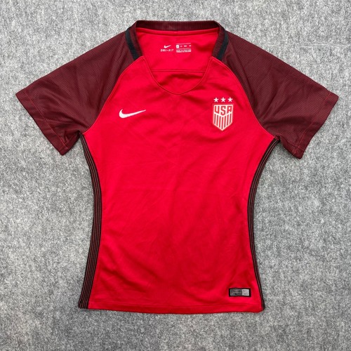 Nike USWNT USA Soccer Jersey Womens Extra Small Red Dri-FIT Authentic 2017