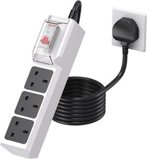 BEVA 3 in 1 RCD Extension Lead, 3M Heavy Duty Extension Lead with Leakage Prote