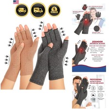 2 Pairs Arthritis Compression Gloves for Women Men, Carpal Tunnel Pain Relief...
