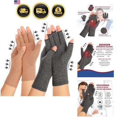 2 Pairs Arthritis Compression Gloves for Women Men, Carpal Tunnel Pain Relief...