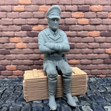 World War 2 German Officer Sitting Toy Soldier Military Resin 1/32 WW2 Figure
