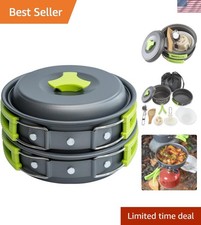 Ultimate Outdoor Cooking Set: 10-Piece Lightweight Mess Kit for Adventurers