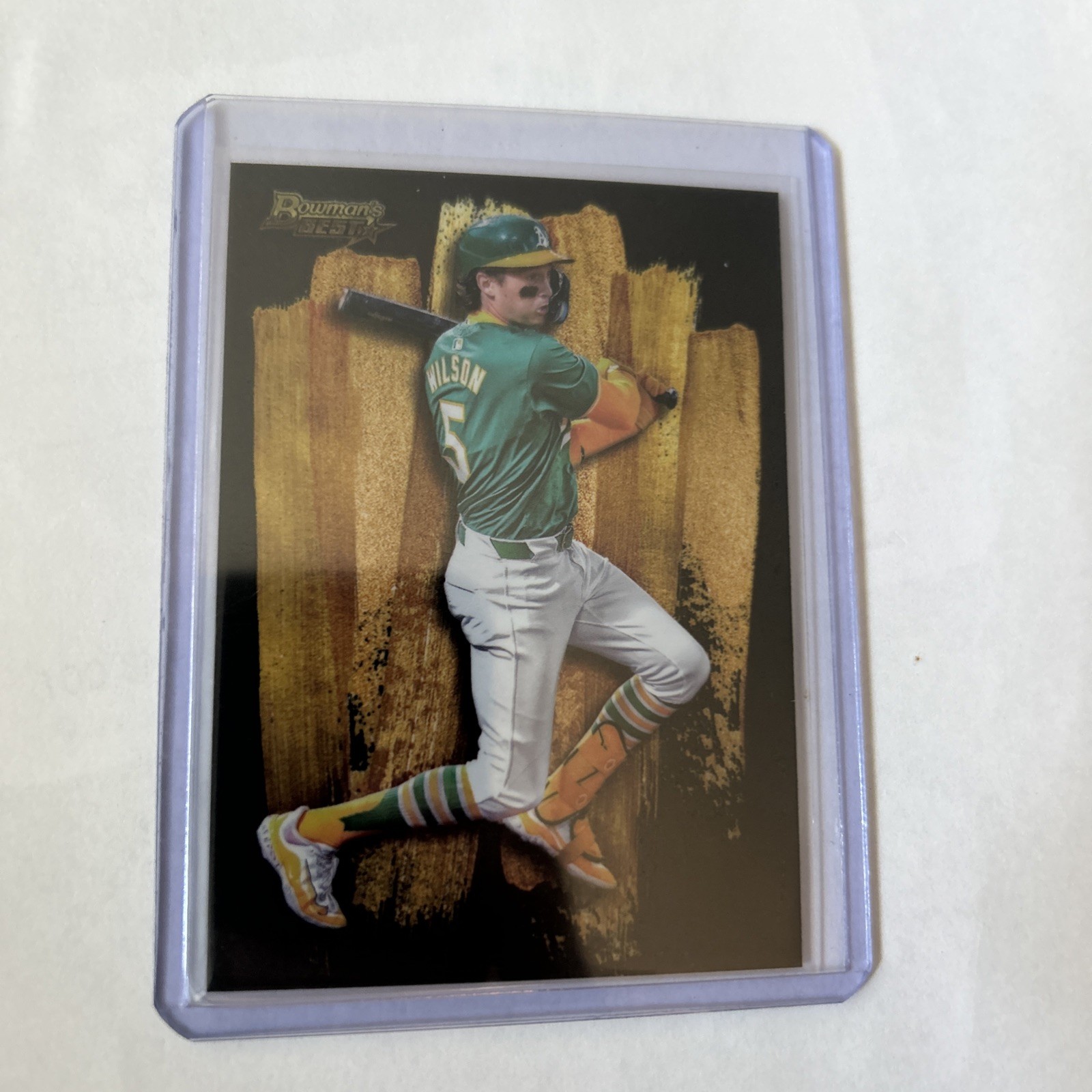 2024 Bowman Best Jacob Wilson Strokes Of Gold SSP Case Hit SG-16 A’s