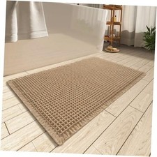 Upgraded Waffle Bath Mat, Super Absorbent Non Slip Bath Mats for Bathroom
