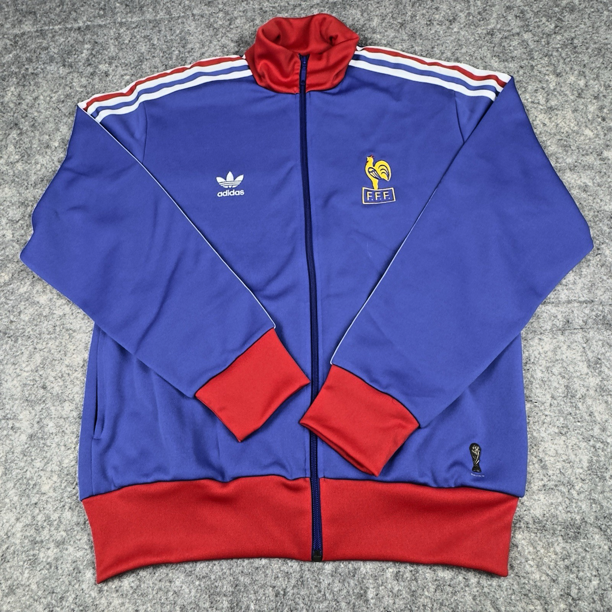 FRANCE VINTAGE 2006 NATIONAL TEAM FOOTBALL TRACK JACKET ADIDAS Sz