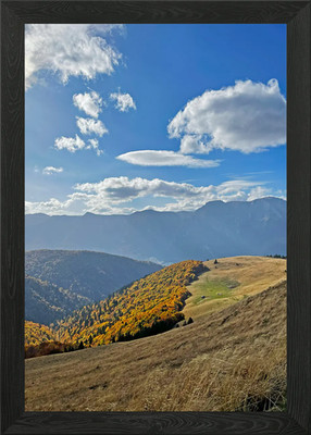 Herbst Berglandschaft gerahmtes Wandbild Poster Leinwanddruck Bild