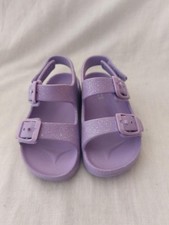 The Children s Place Toddler Girl s Purple Glitter Sandals Size 7